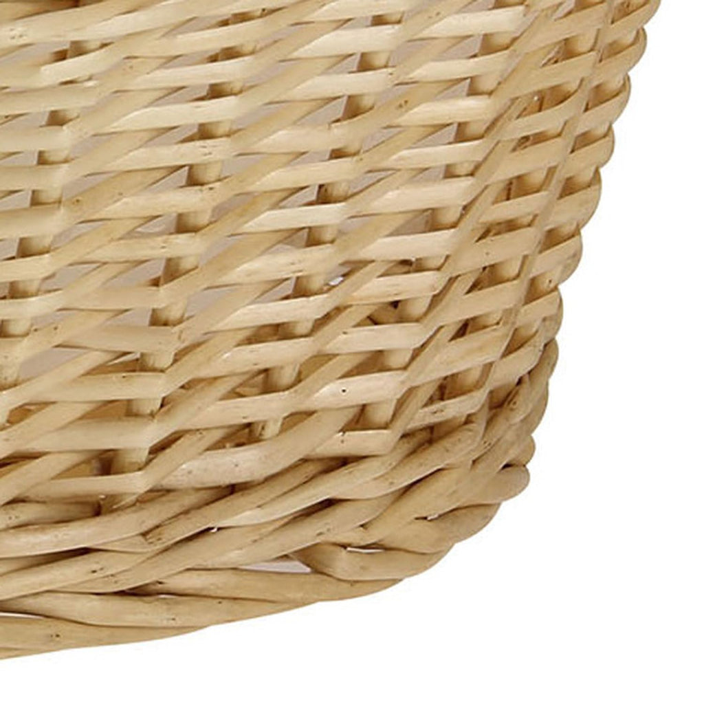 Wicker Laundry Basket with Handles in Handwoven Willow, and Removable Washable Liner, Natural