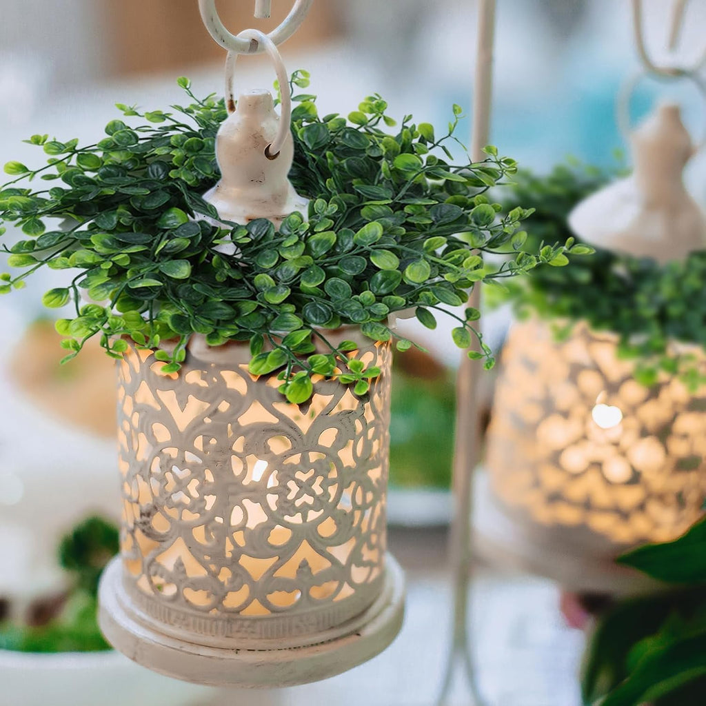 Mini Green Boxwood Candle Rings Wreaths Spring Summer Kitchen Cabinet Swags Wreath 3 Inch Wedding Rings Wreaths - Set of 4