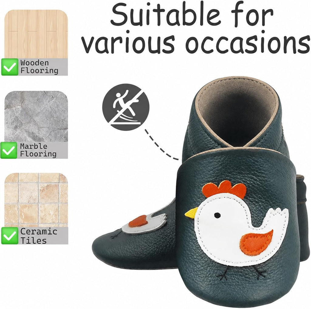 Baby Soft Leather Moccasins Non-Slip Suede Pre-Walker