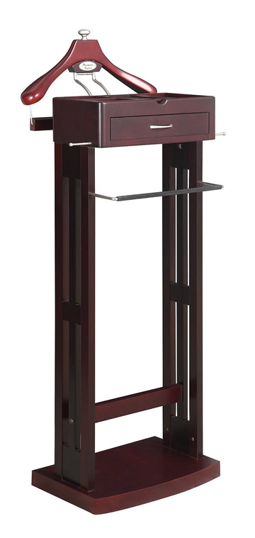 Norstar Suit Valet Stand VL16245 with Detachable Hanger, Trouser Bar, Tie Bars, Mirror Tray & Drawer, 20"W x
