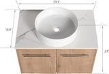 30" Floating Bathroom Vanity with Sink, 30 Inch Single Sink Wall Mounted Bathroom Vanity