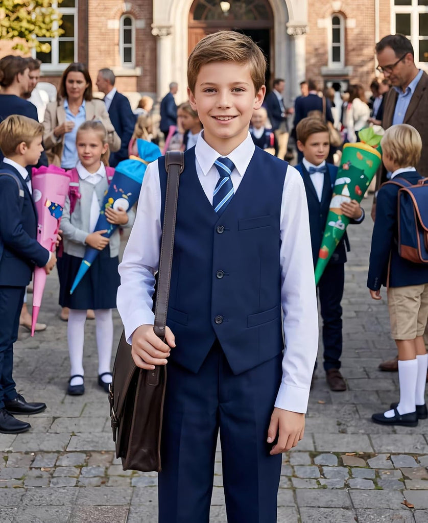 Boys Suit piece Kids Ring Bearer Wedding Vest Pants Formal Outfit