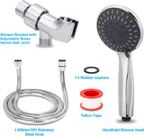 High Pressure Handheld Shower Head Briout 5-Settings Powerful Water Spray Shower Head against Low Pressure Water Flow