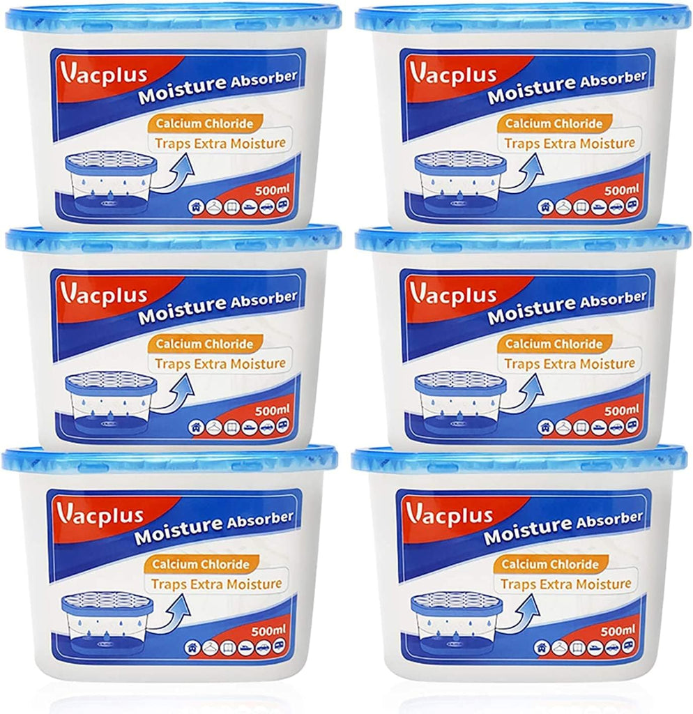 Moisture Absorbers 6 Pack, Portable Humidity Absorber Boxes for Your Bathroom, Closet & Car