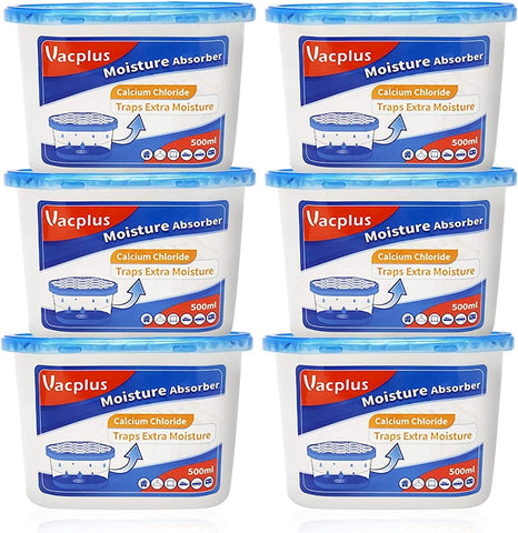 Moisture Absorbers 6 Pack, Portable Humidity Absorber Boxes for Your Bathroom, Closet & Car