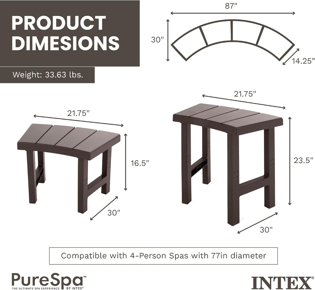 PureSpa 4 Person Inflatable Hot Tub Bundle w/Energy-Efficient Cover | 28429EP Bubble Massage: Built-in Hard Water