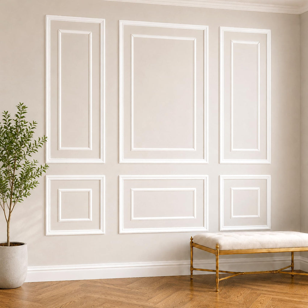 3 Set Peel and Stick Wall Molding Kit, Wainscoting Panels for Interior Wall