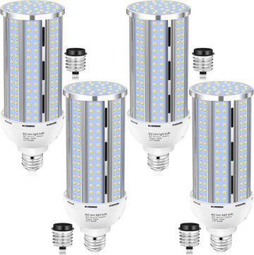 4 Pack 100W Corn LED Light Bulb Fanless,5000K Daylight(1000 Watt Equivalent) E26/E39 Large Mogul Base LED Cob Lamp