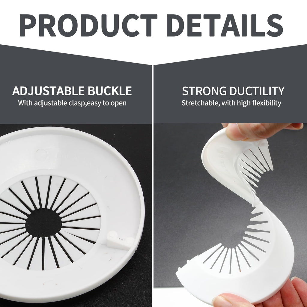 4 Pcs Wall Flange Pipe Cover, 30mm-55mm, White