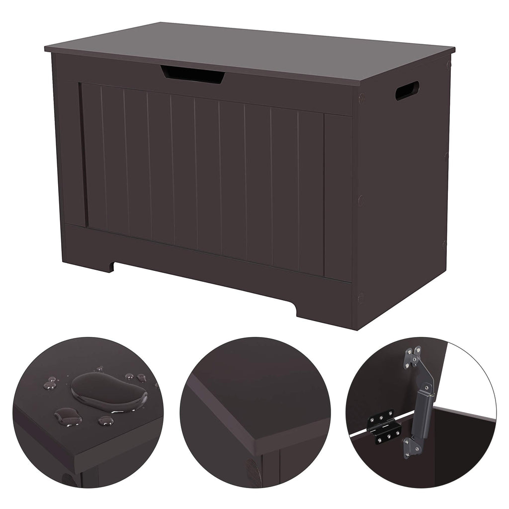 Storage Chest, 29.9 Inches Width Storage Bench, Entryway Bench with 2 Safety Hinges, Shoe Bench, Farmhouse Style