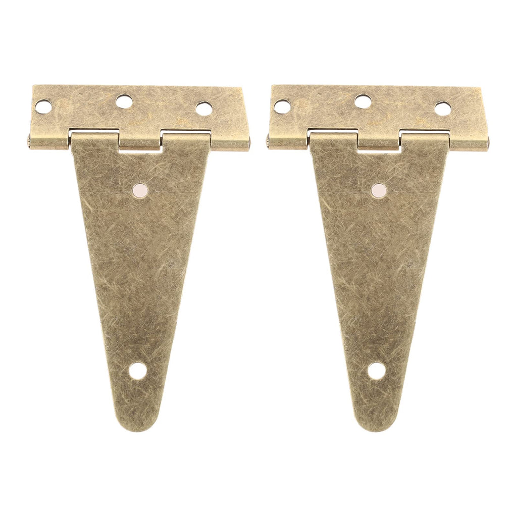 4Pcs Antique Bronze T-Strap Butt Hinges with Screws, 3.98"x2.36"