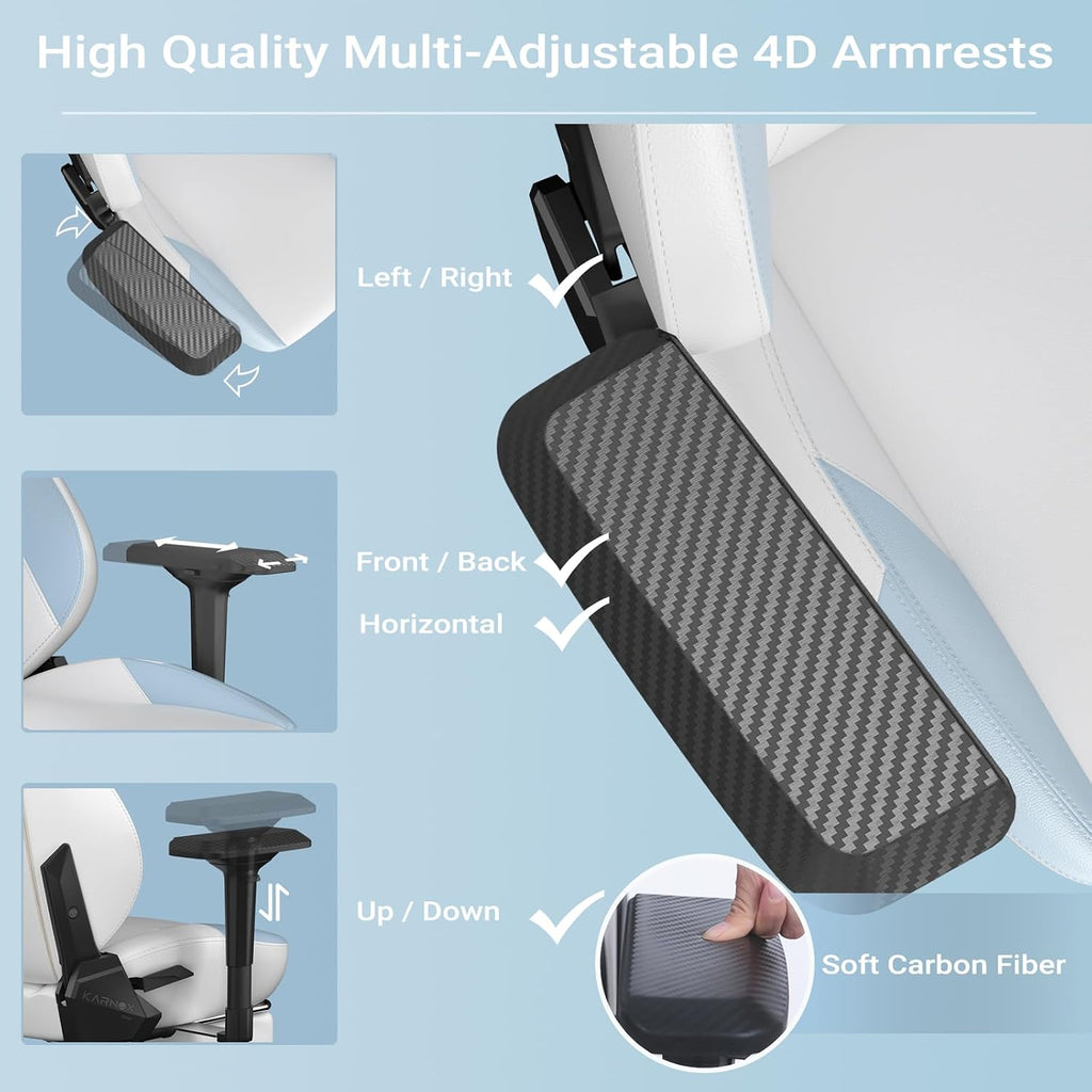 Ergonomic Gaming Chair PU Leather with Footrest for Adults for Girls,White