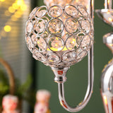 Silver Candle Holders for Table Centerpiece 7 Arms Tall Crystal Candelabra Home Wedding Decor Christmas Decorations