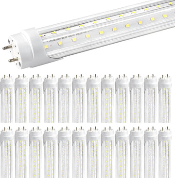 T8 LED Bulbs 4 Foot, 25-Pack 4FT LED Shop Light Tubes, 36W 4680LM 5000K Daylight White, T8 T10 T12 Fluorescent