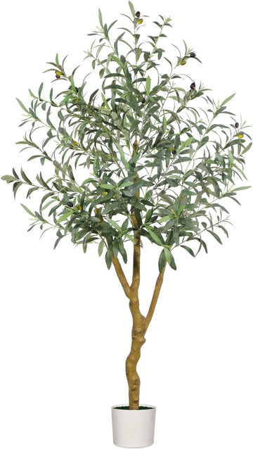 5FT Olive Trees Artificial Indoor - Realistic Artificial Olive Tree Indoor Large Full Fake Plants with Lifelike