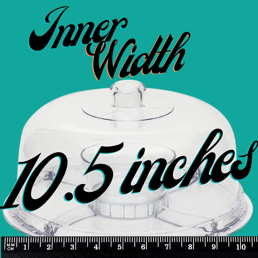 Extra Large (12") 6 in 1 Acrylic Cake Stand with Dome Lid Multifunctional