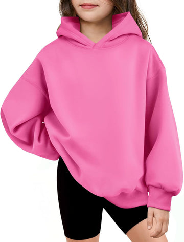 Girls Oversized Hoodies Fleece Pullover Sweatshirts Causal Hoodie