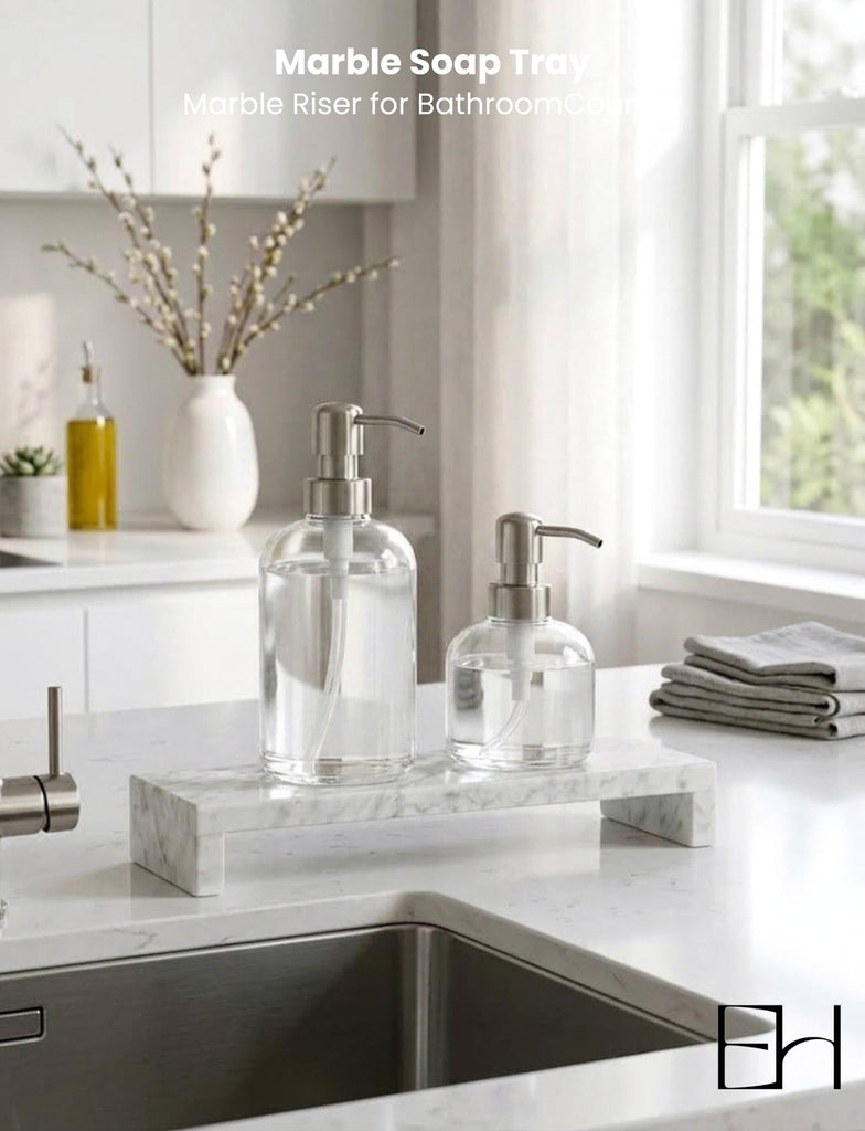 Marble Riser Counter, Marble Serving Tray with Legs