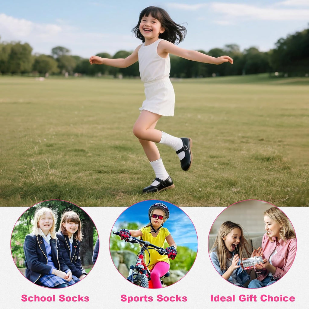 White Cute Frilly Turn Cuff School Uniform Sock 5Pairs