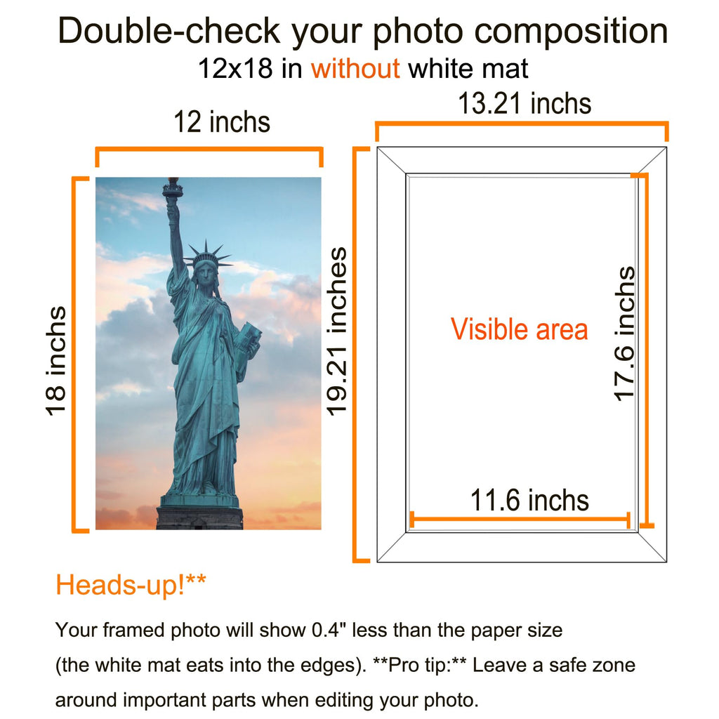 12x18 Frame, Wall Gallery Poster Picture Frame, Black, Pack of 4