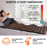 Infrared Sauna Blanket, Durable PU Leather Cover Detox & Relaxation at Home Adjustable Timer, Size 6 ft x 2.6 ft