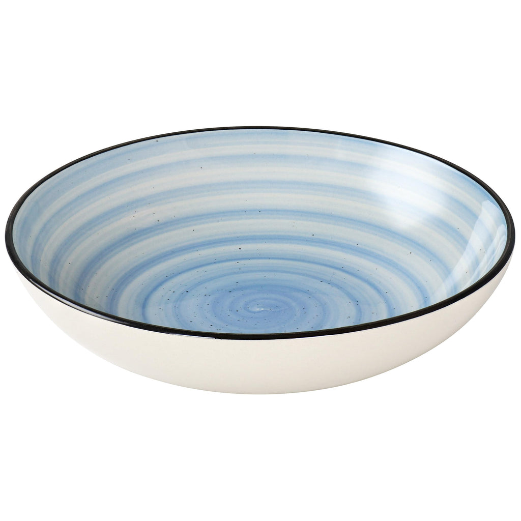 Gia 24 Piece Stoneware Dinnerware Set (Light Blue)