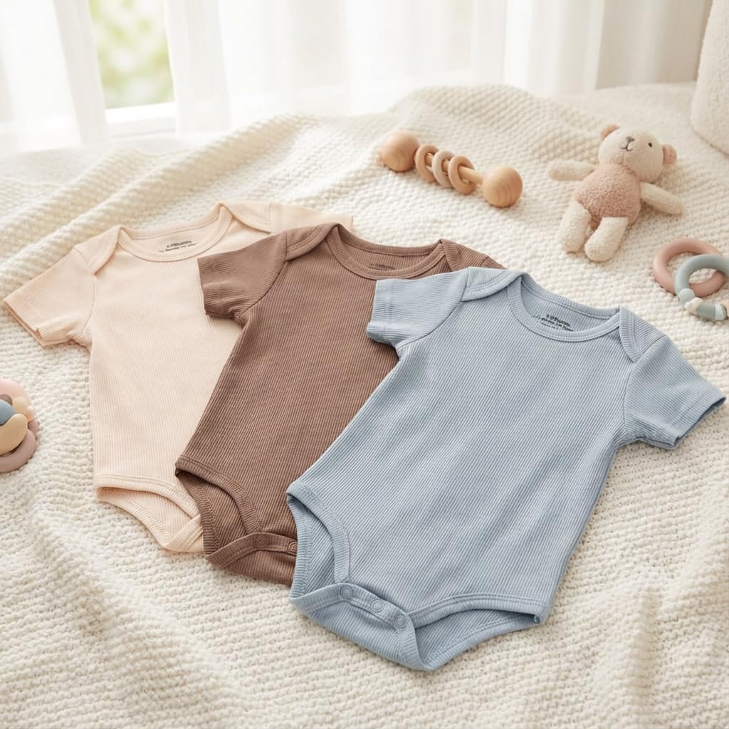Baby Bodysuits Rayon From Bamboo Short & Long Sleeve Unisex