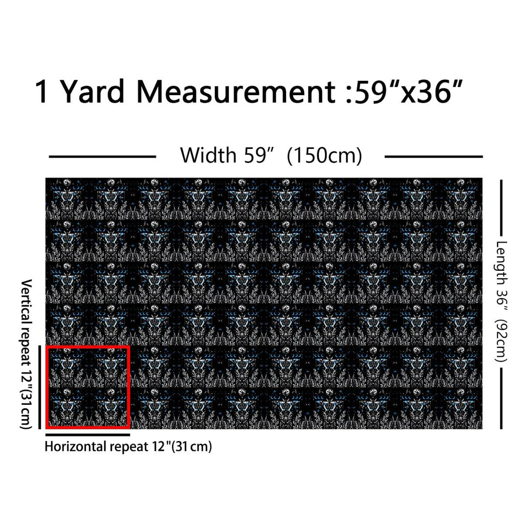 Goth Moth Fabric By The Yard Boys Girls Decorative Soft