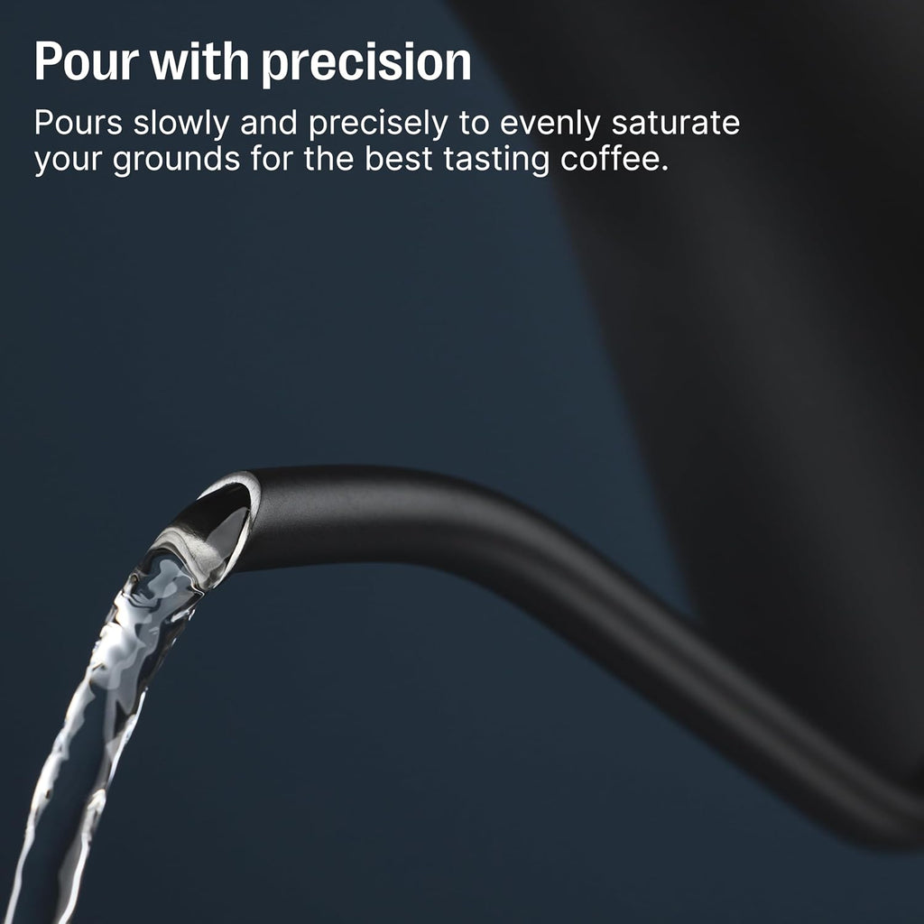 Stagg EKG Pro Gooseneck Electric Kettle, Brew Timer, 0.9 Liter | To-the-Degree Temp Control, Color LCD, Temp Hold