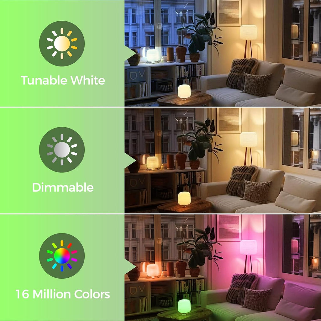 Matter Smart Light Bulbs, RGBCW Color Changing Light Bulb