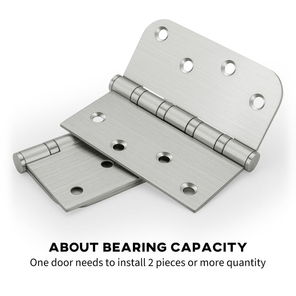 Door Hinges Brushed Nickle 6 Pack 4 inch Ball Bearing Door Hinge
