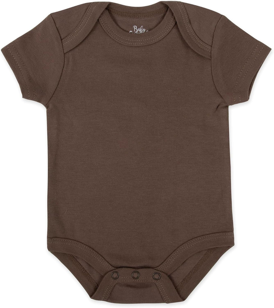 Unisex Baby Boys and Girls Solid Color 6 Piece Bodysuit Set