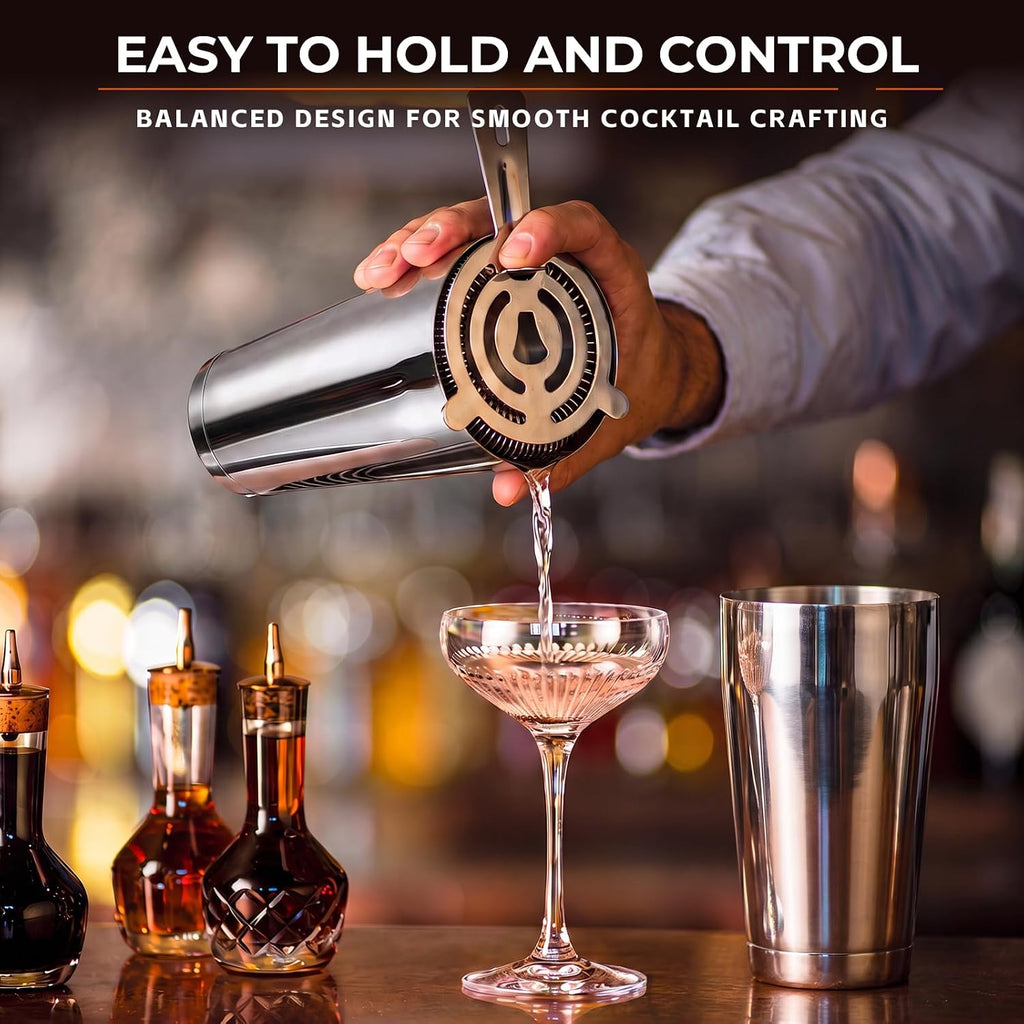Boston Cocktail Shaker Set 6-Piece Stainless Steel Bartender Kit - Set of 6