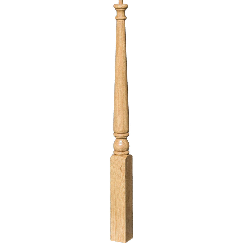 4010 43-Inch Tall Colonial Poplar Pin Top Starting Newel Post