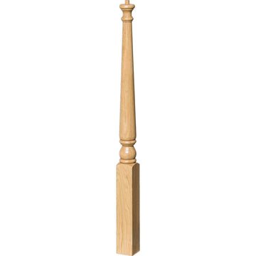 4010 43-Inch Tall Colonial Poplar Pin Top Starting Newel Post