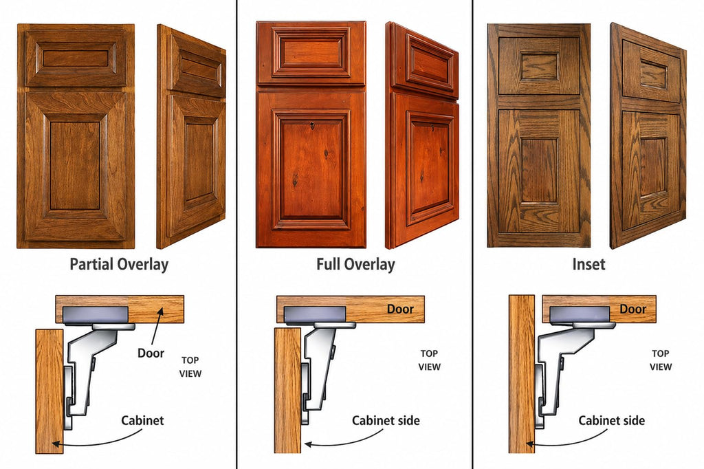 (20 Pieces) Half Overlay Soft Close Frameless Hinges, 110 Degree 6-Ways 3-Cam Adjustment Concealed Kitchen Cabinet