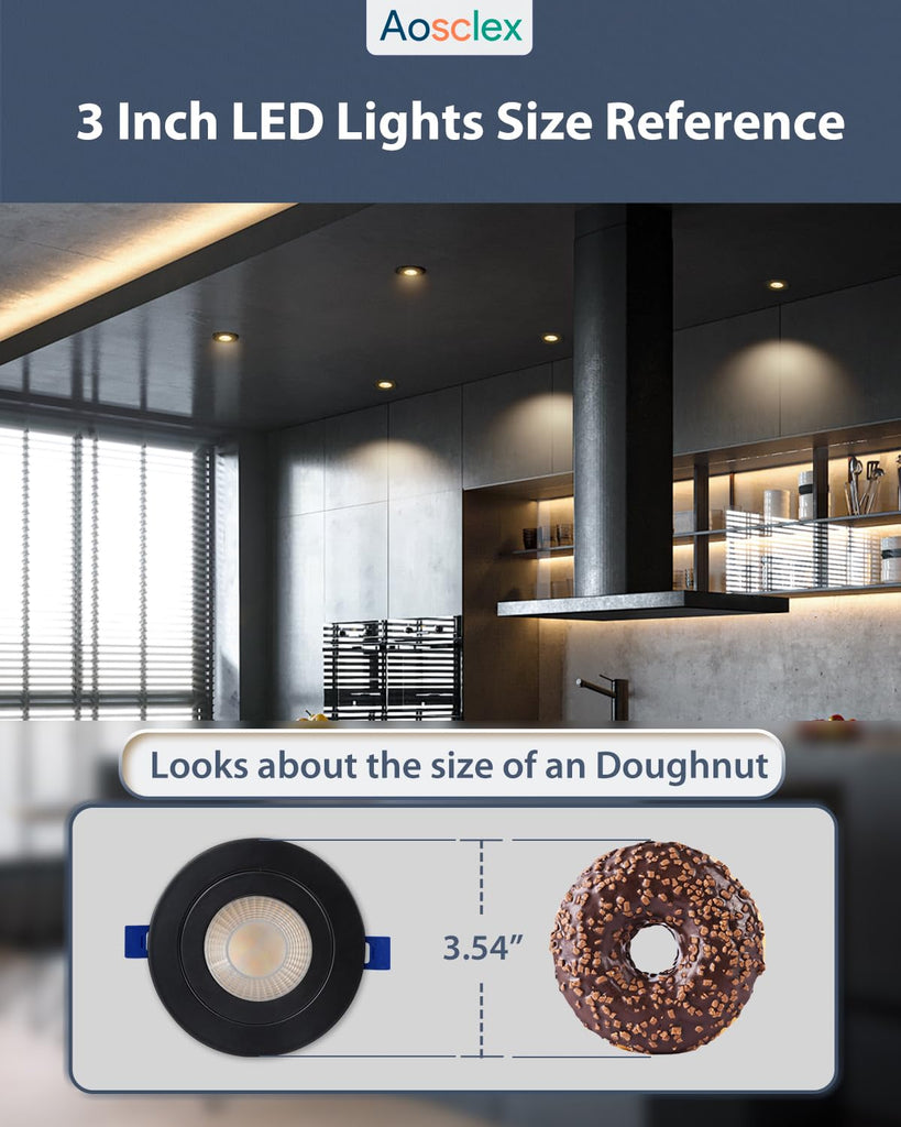 3 Inch Adjustable Gimbal 5CCT Recessed LED Light 7W