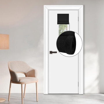 Cordless Blackout Door Curtains (1 Panel), Triple Layers 100% Light Blocking & UV Protect, Noiseless Adjustable Roller Shade