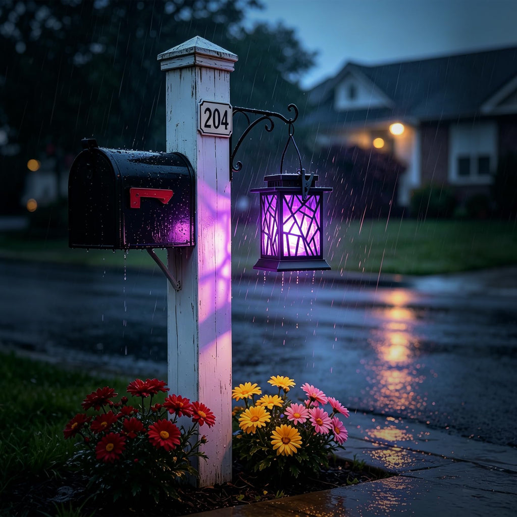 Solar Lanterns Outdoor Waterproof, Flickering Flame Hanging Solar Lights