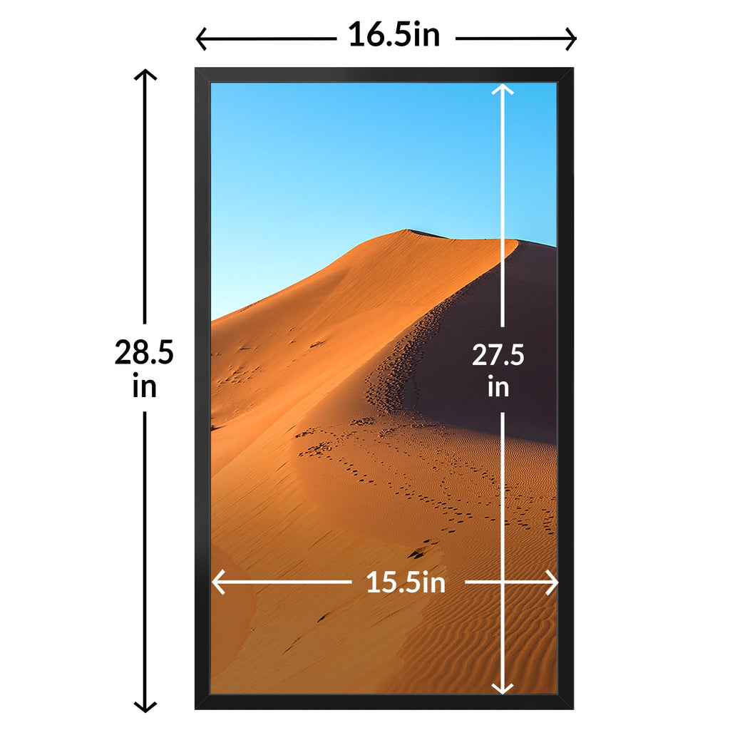 16x28 Picture Frame for Wall Display, 16x28 Black Picture Frame with HD Plexiglas, 16 x 28 Photo Frame 1 Pack