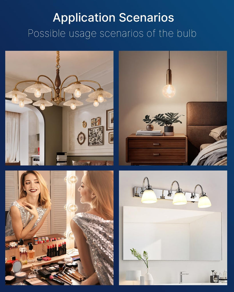G25 LED Globe Bulbs, 40W Eqv, 400LM, 2700K Soft White, E26, 6 Pack
