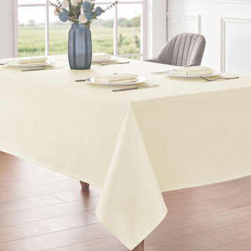 Rectangle Tablecloth 60x144 inch Linen Textured Waterproof Table Cloth Stain and Wrinkle Resistant Washable