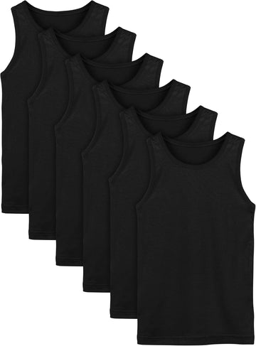 6 Pack Toddler Tank Top Kids Undershirts Soft Undershirt for Boys and Girls