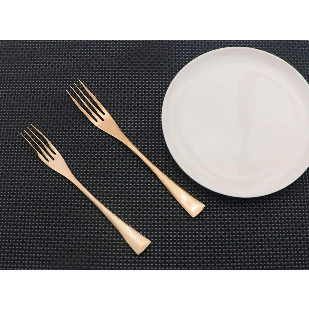 18/10 Stainless Steel Mirror Polished Copper Flatware Set,Dishwasher Safe,Service for 4