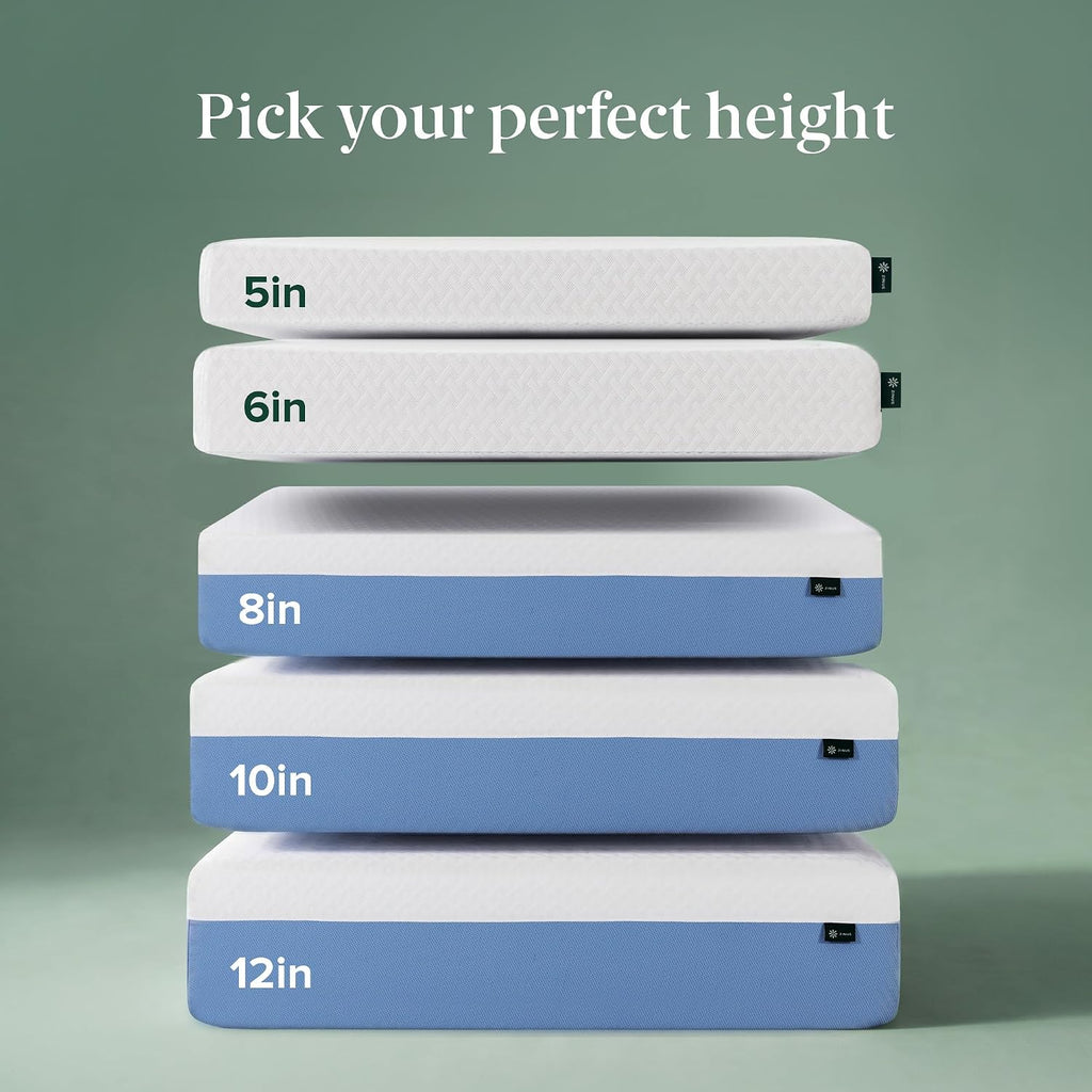 10 Inch Queen Cooling Essential Memory Foam Mattress, Medium Feel | Designed for Cooler Sleep, Soothing Pressure