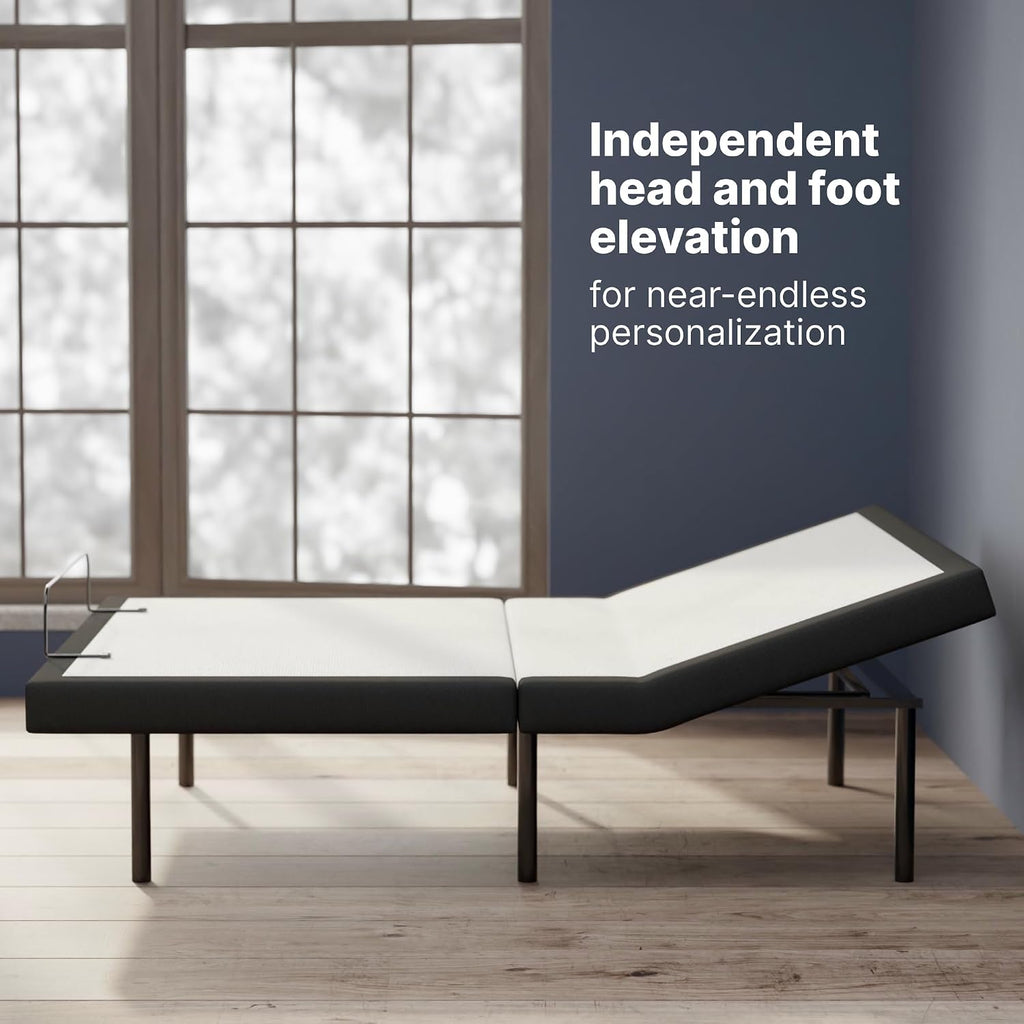 Adjustable Bed Frame Base with Wireless Remote - Zero Gravity & Massage Settings, USB Ports, Relaxing Adjustable Bed - Set of 2