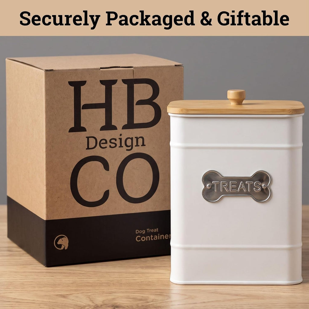 Dog Treat Container Airtight, 6"W x 8"H, Powder Coated, 12 Cup Capacity
