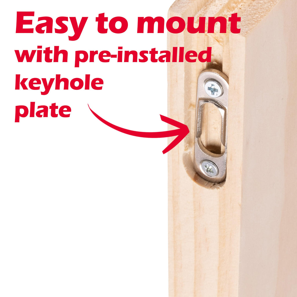 Arch Corbel (2 Count, Medium) | 7" x 7" x 13⁄4" Unfinished Hardwood Bracket w/Pre-Installed Keyhole Plate