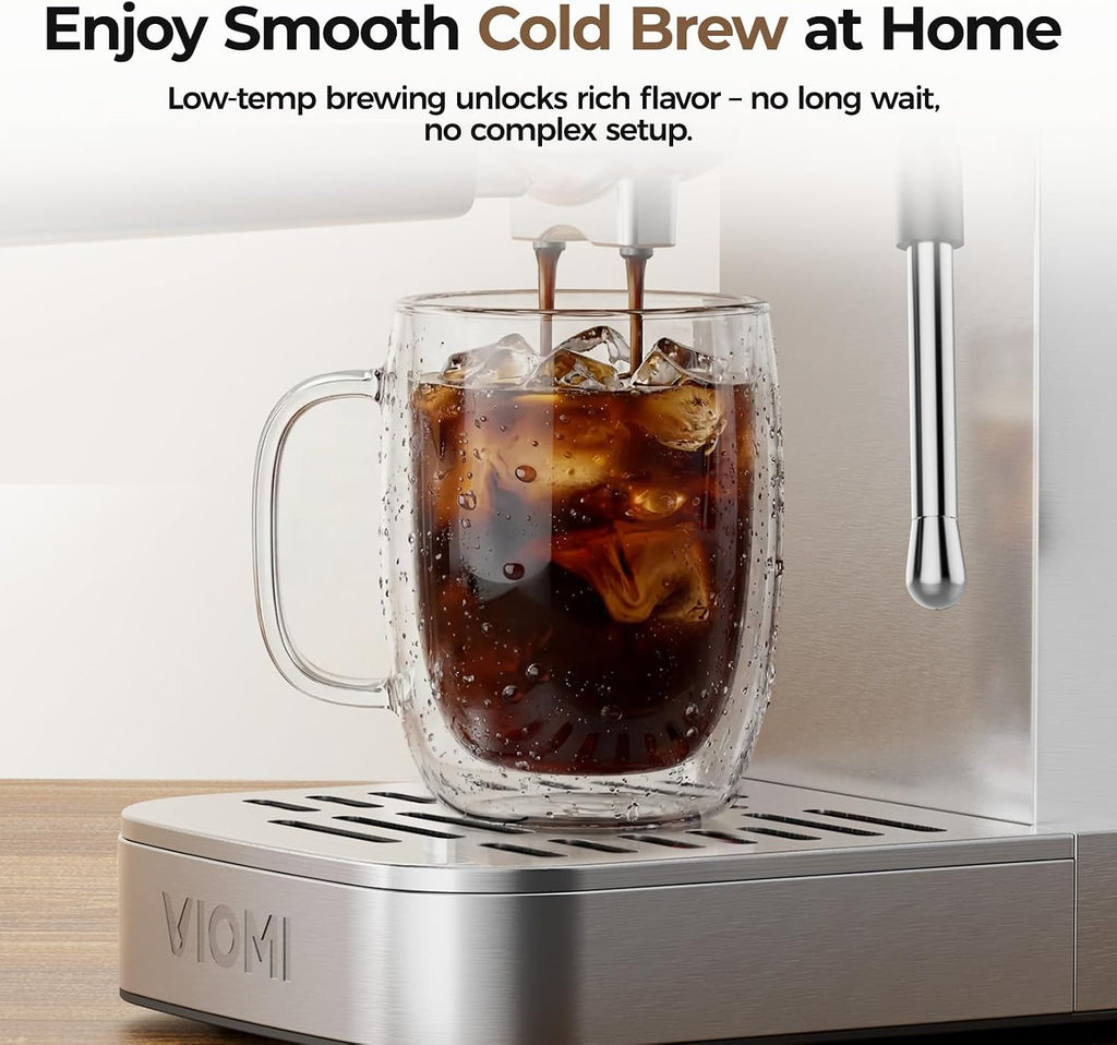 T1A PRO Espresso Machine with Milk Frother, Instant Cold Brew Maker | Beginner-Friendly, Touch Control, Customizable