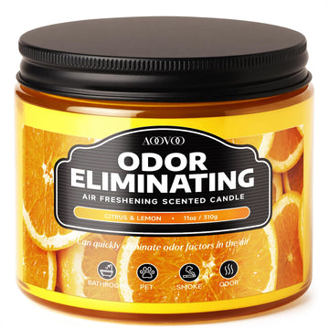 Citrus Lemon Large Odor Eliminating Candle - 11oz Soy Candles